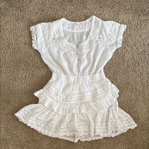 LoveShackFancy White Mini Dress